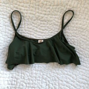 FREE PEOPLE RUFFLE BIKINI TOP SIZE SMALL